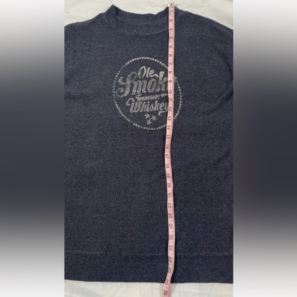 Ole Smoky Whiskey Long Sleeve Crewneck Nub Relaxed Fit Sweatshirt Navy Women’s S - Picture 12 of 14
